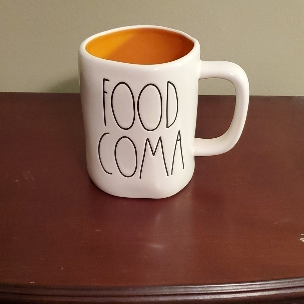 Rae Dunn Food Coma Mug with Orange Interior